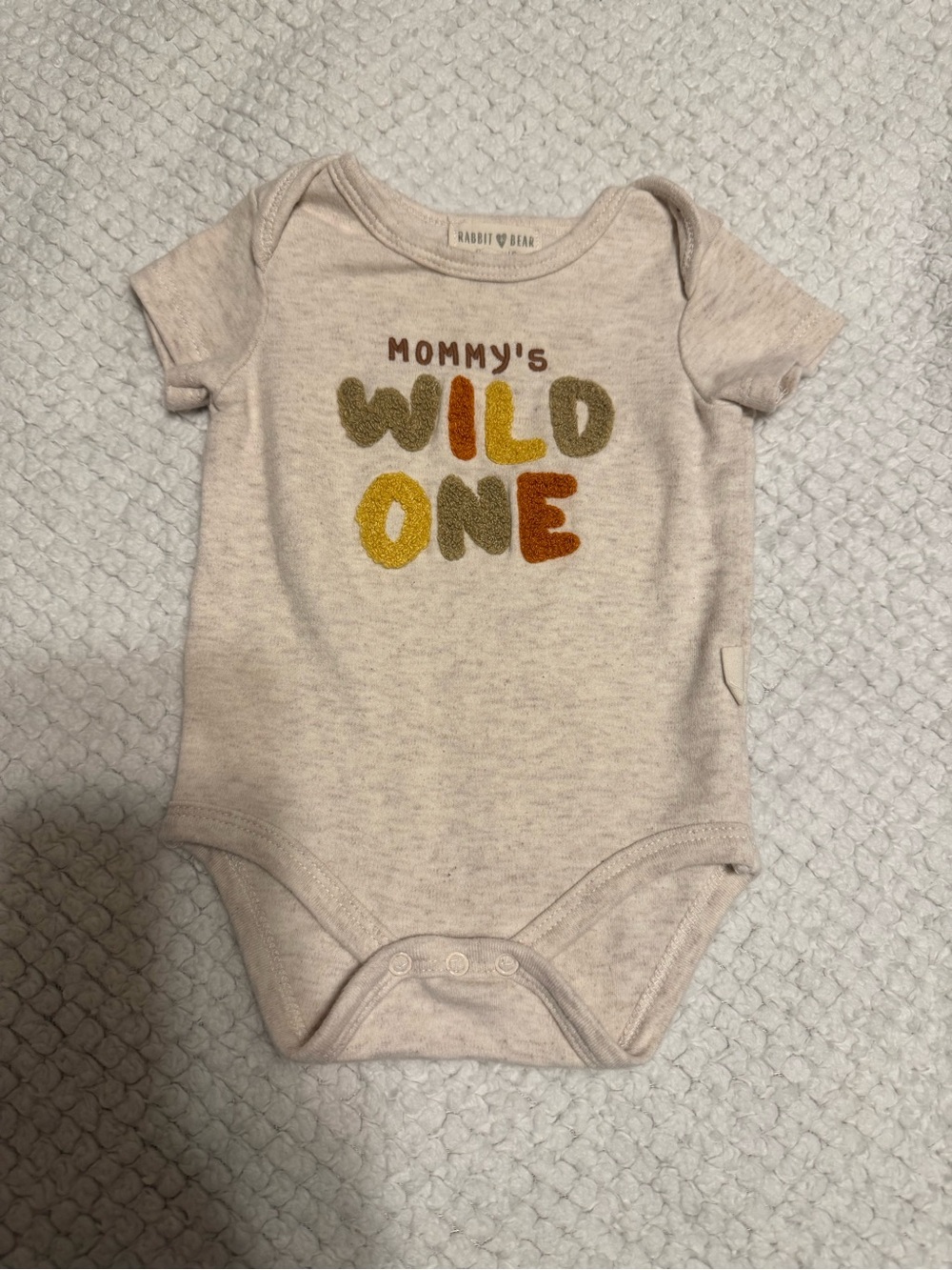 Cream "Mommy's Wild One" Baby One-Piece